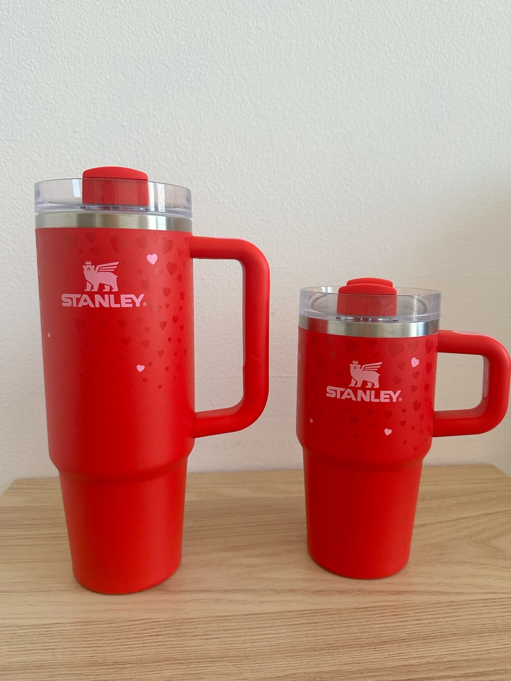 Stanley Cup Valentine’s Day 2025 Ruby Hearts 30oz +20oz Tumbler Set AUTHENTIC